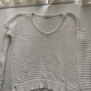 Madewell white sweater, V neck size XXS